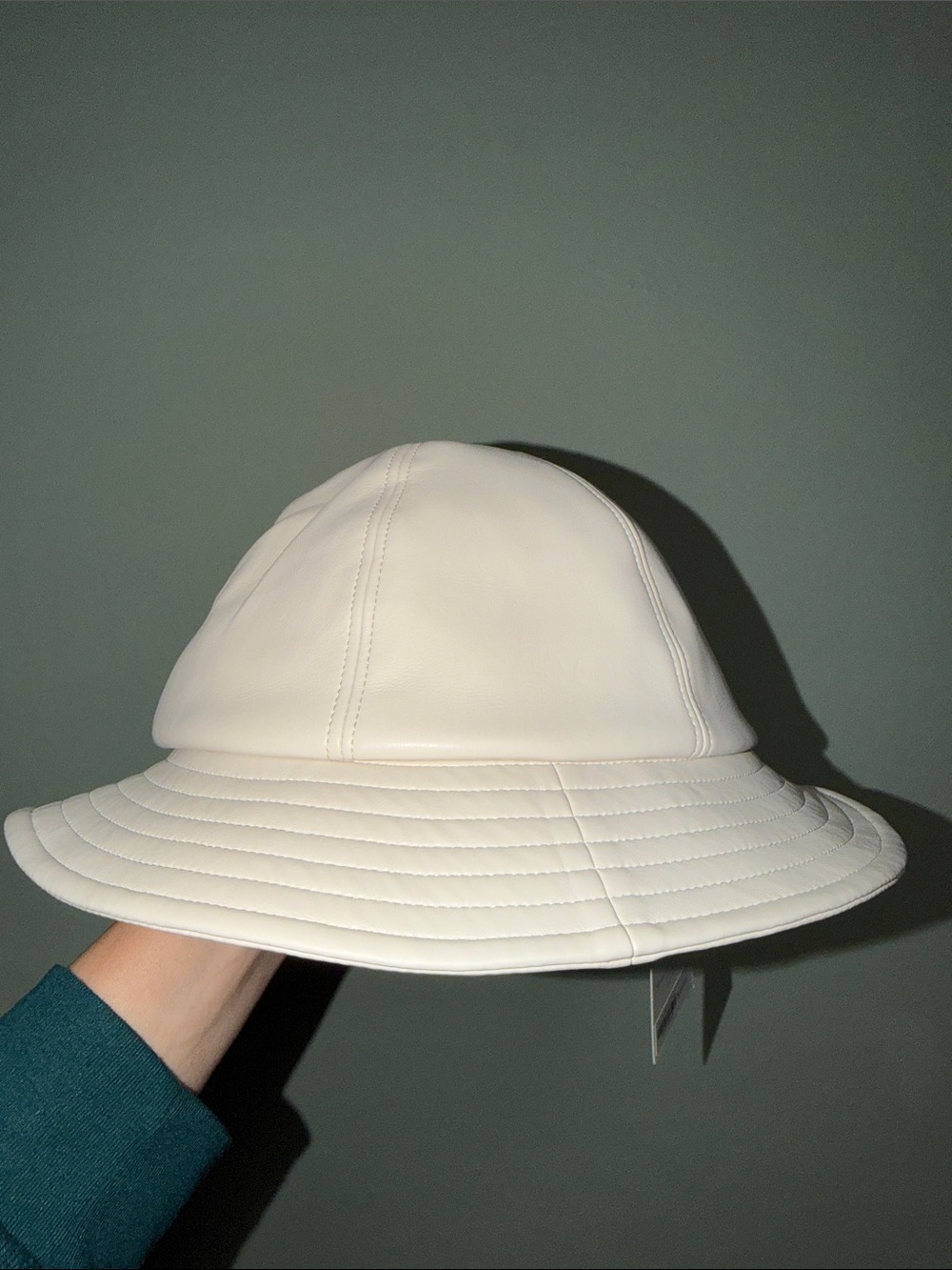 NWT WYETH Cleo faux leather bucket hat